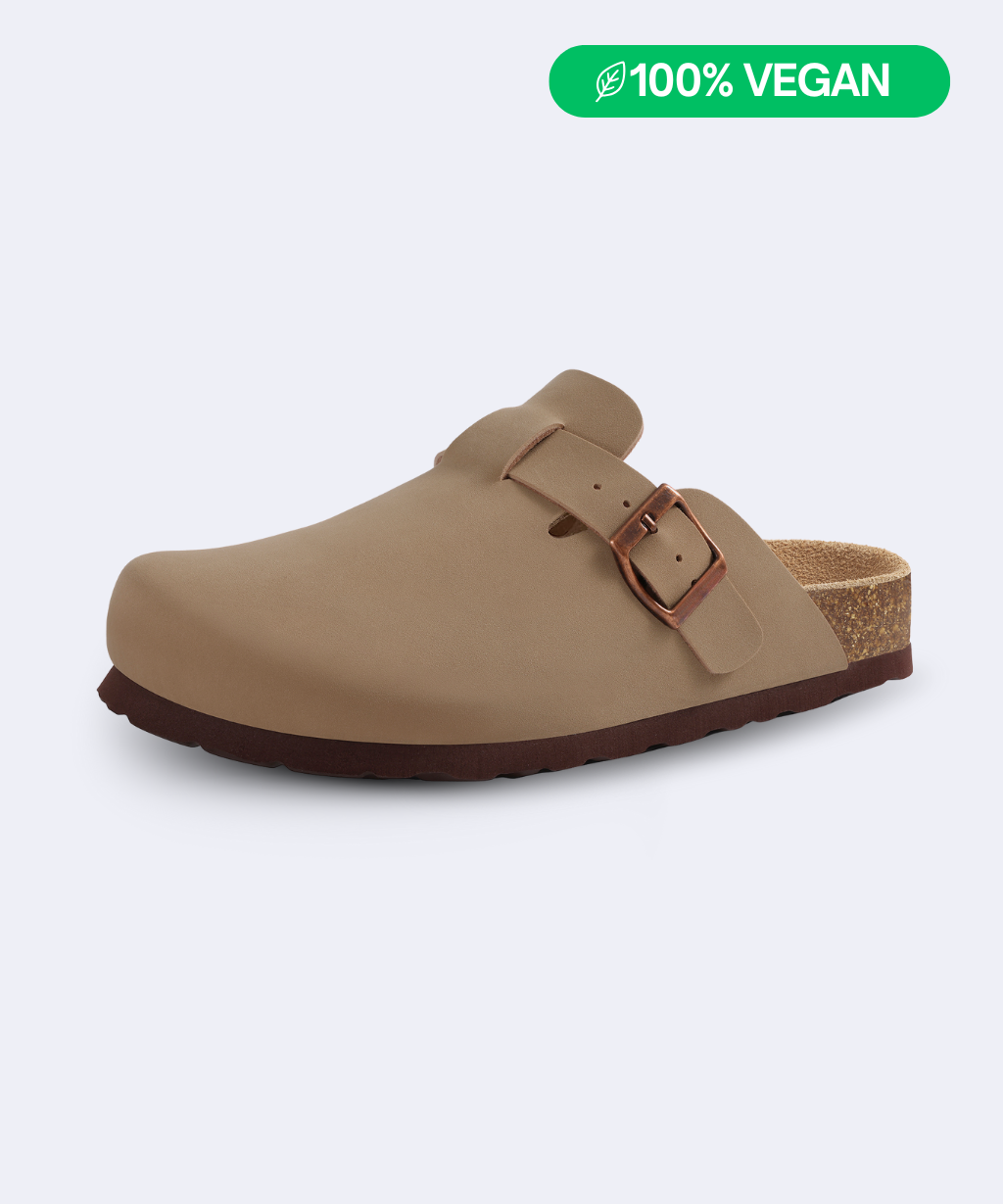 Smooth Vegan Leather Clogs by Qomfort
