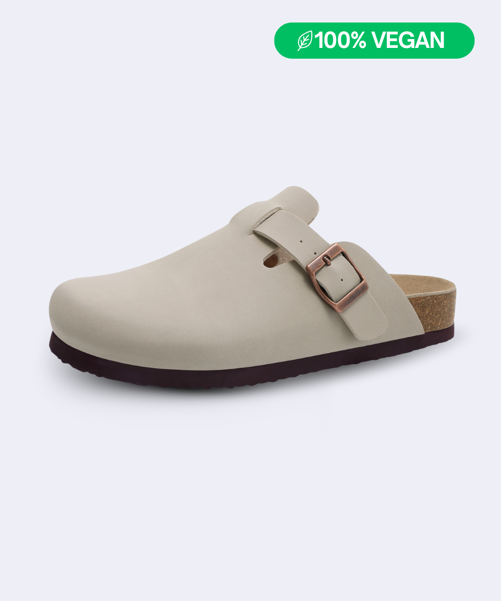 Smooth Vegan Leather Clogs by Qomfort