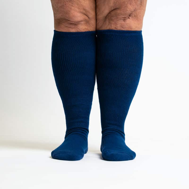 Padded Easy-Stretch Crew Socks – Navy Blue