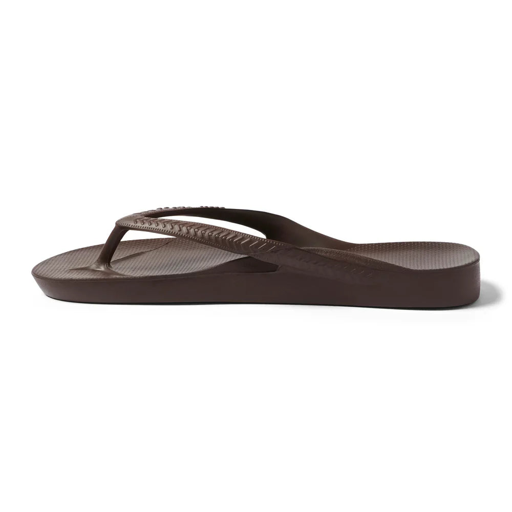 V-Strap Thong Sandals - Brown
