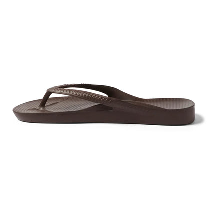 V-Strap Thong Sandals - Brown