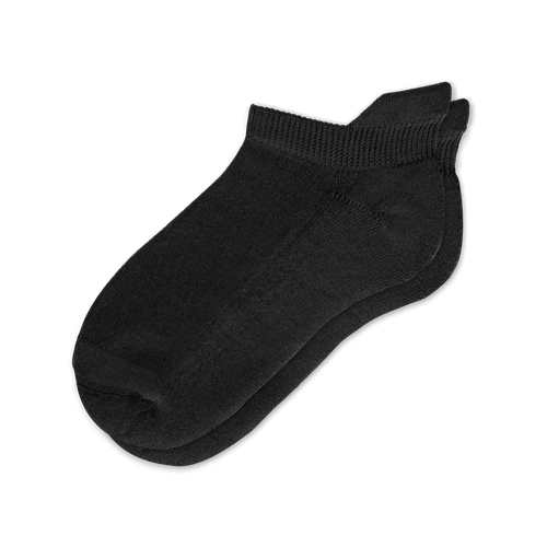 Padded Easy-Stretch Ankle Socks – Black