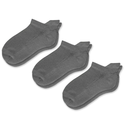 Padded Easy-Stretch Ankle Socks – Gray