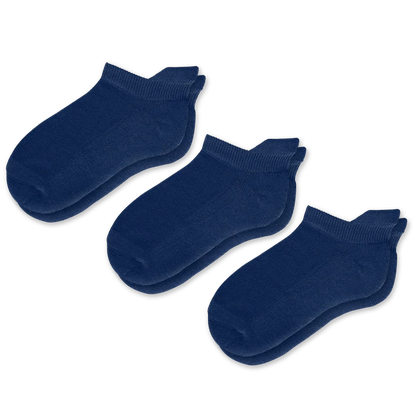 Padded Easy-Stretch Ankle Socks – Navy Blue