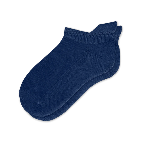 Padded Easy-Stretch Ankle Socks – Navy Blue