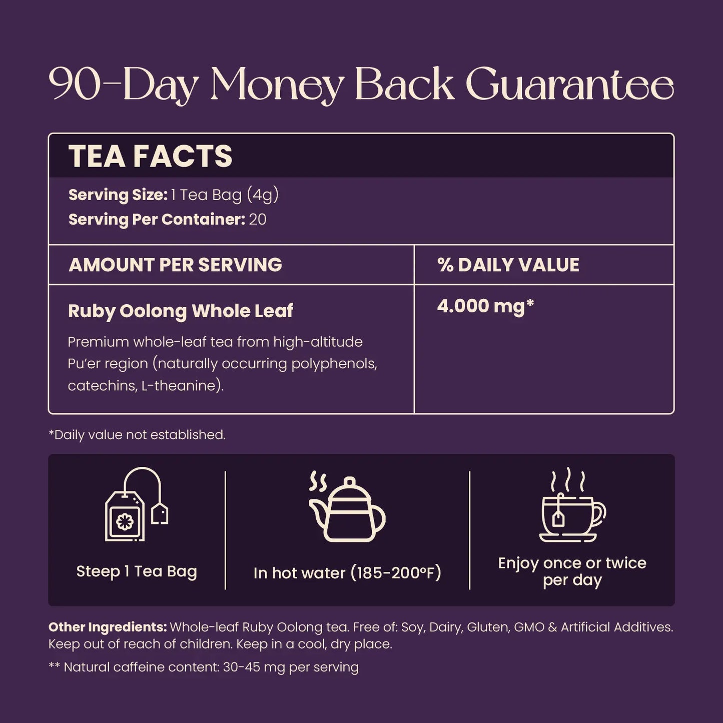 3x Organic Honey Scented Oolong Tea Bags Upsell