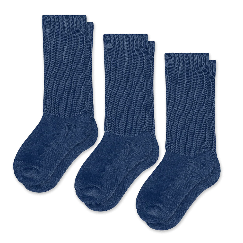 Padded Easy-Stretch Knee High Socks – Navy Blue