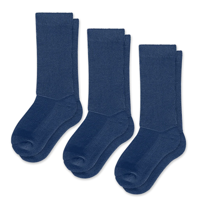 Padded Easy-Stretch Knee High Socks – Navy Blue
