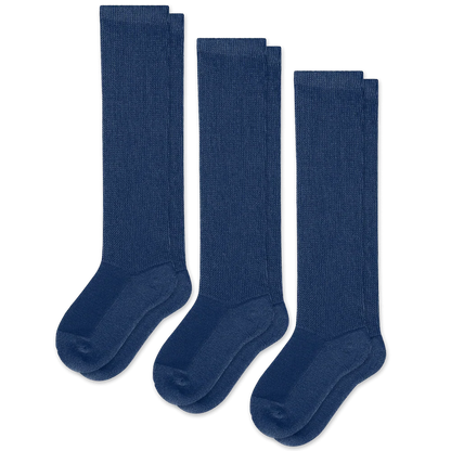 Padded Easy-Stretch Crew Socks – Navy Blue