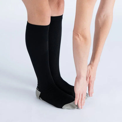 FlexRelief™ Compression Socks – Black White