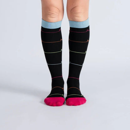 FlexRelief™ Compression Socks – Midnight Pink Pulse